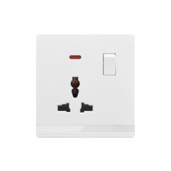 MF SOCKET WITH SWITCH-IVORY SERIES