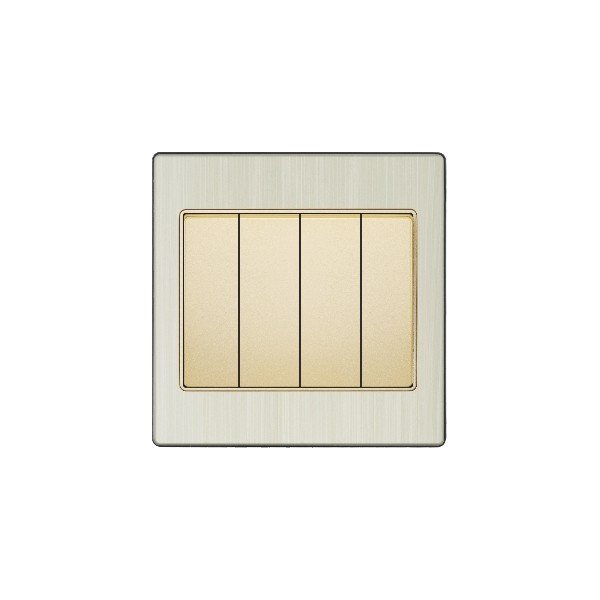 4 GANG 2 WAY SWITCH-GOLDEN ALUMINUM