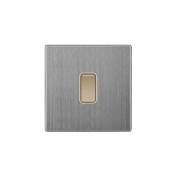 SMALL 1 GANG 2 WAY SWITCH-GOLDEN STAINLESS