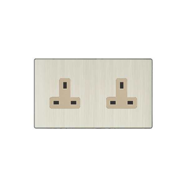 V-Max DOUBLE 13A SOCKET-GOLDEN ALUMINUM