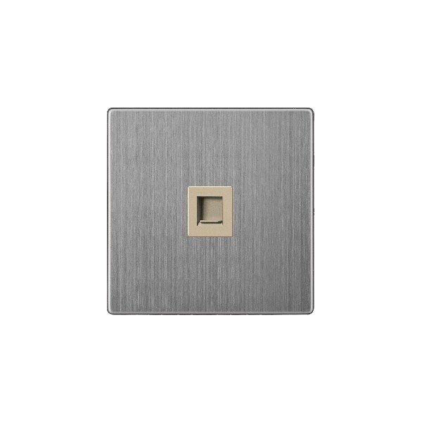 TELEPHONE SOCKET-GOLDEN STAINLESS