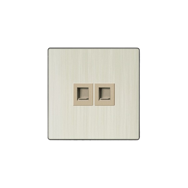 V-Max TELEPHONE + DATA SOCKET-GOLDEN ALUMINUM