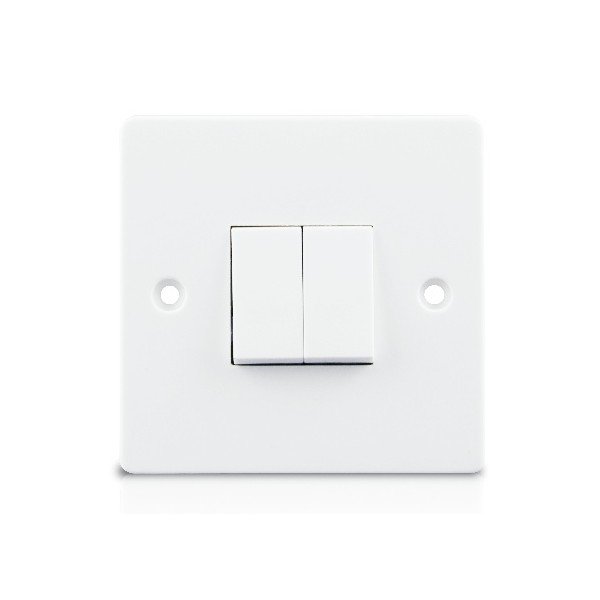 10A 2 GANG 2 WAY PLATE SWITCH