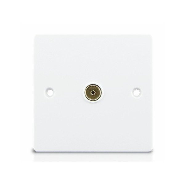 TV COAXIAL SOCKET, SINGLE OUTLET