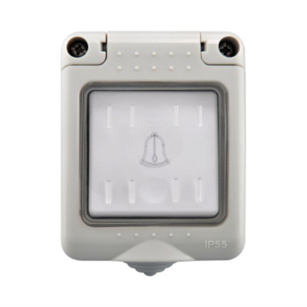 1 GANG BELL PUSH SWITCH WEATHERPROOF IP55