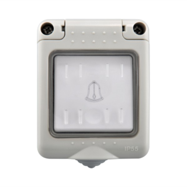MODI 1 GANG BELL PUSH SWITCH WEATHERPROOF IP55