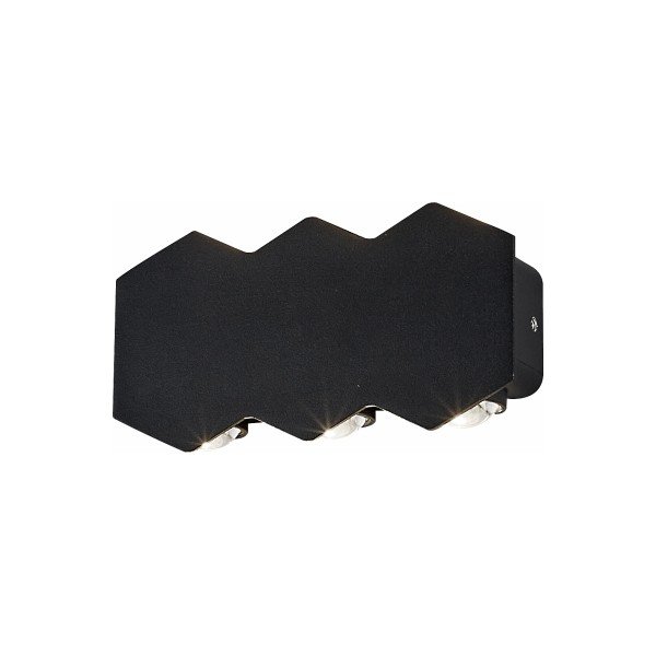 LED WALL LIGHT-6*2WATTS-BLACK BODY-WARM WHITE