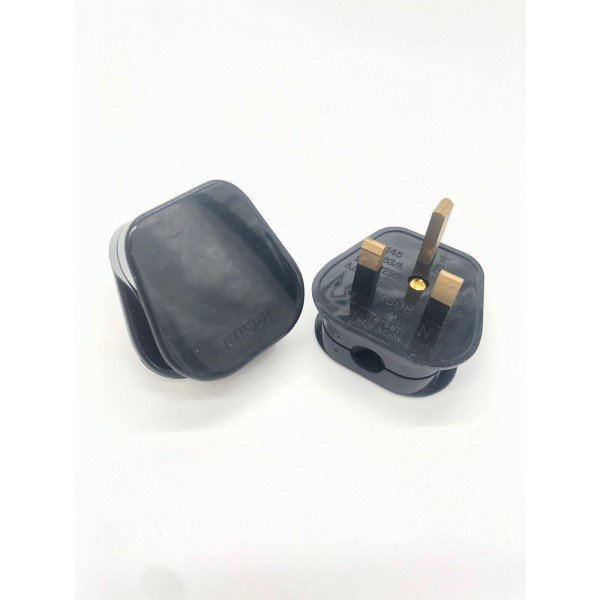 3 PIN MULTI PURPOSE UK FUSED PLUG TOP-BLACK