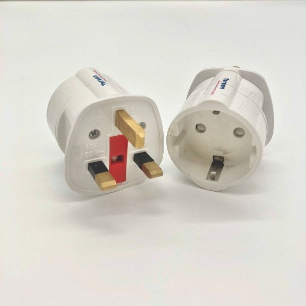 3 PIN UK TO EU CONVERTER PLUG SOCKET-13A