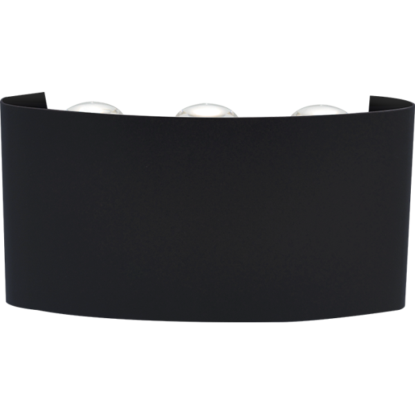 LED WALL LIGHT-BLACK BODY-6*2WATTS-WARM WHITE