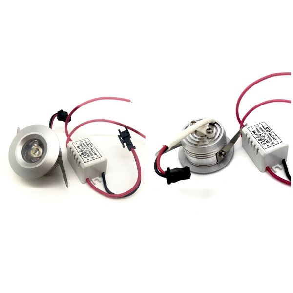 LED SPOTLIGHT-1WATT-SILVER BODY-WHITE