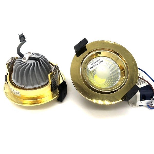 LED SPOTLIGHT-8WATTS-GOLD BODY-WHITE-F1