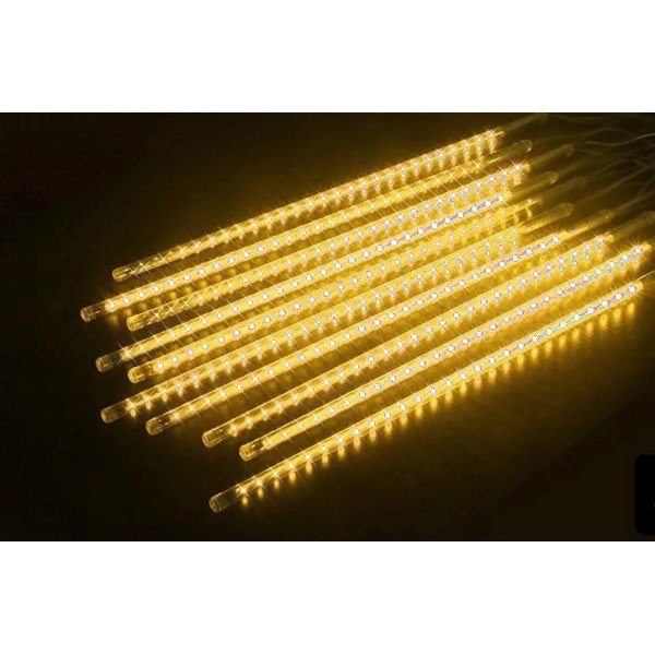 LED METEOR SHOWER RAIN LIGHTS-50CM-8TUBES/SET-WARM WHITE