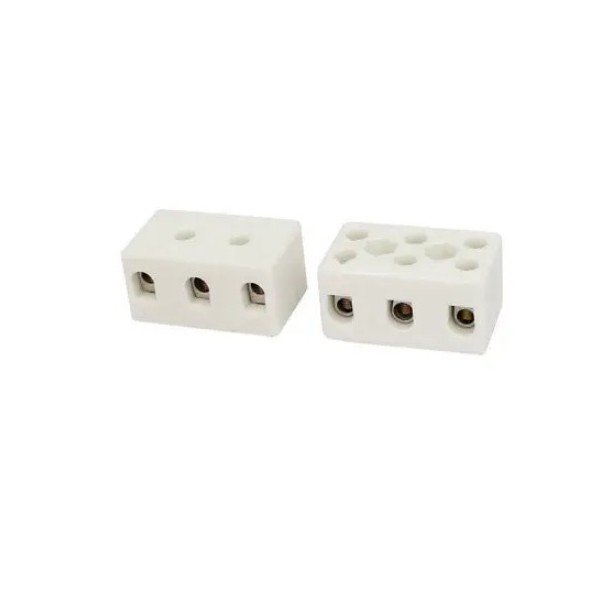 3 WAY PIN CERAMIC PORCELAIN CONNECTOR TERMINAL BLOCK-15A