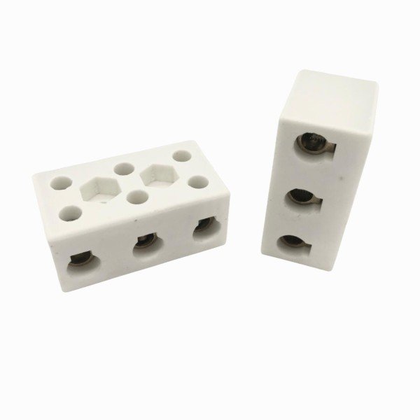3 WAY PIN CERAMIC PORCELAIN CONNECTOR TERMINAL BLOCK-30A