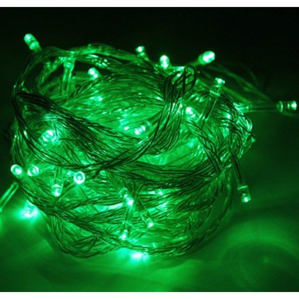 FLASHING MODES LED DECORATIVE STRING LIGHTS-10M-GREEN