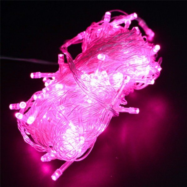 FLASHING MODES LED DECORATIVE STRING LIGHTS-10M-PINK