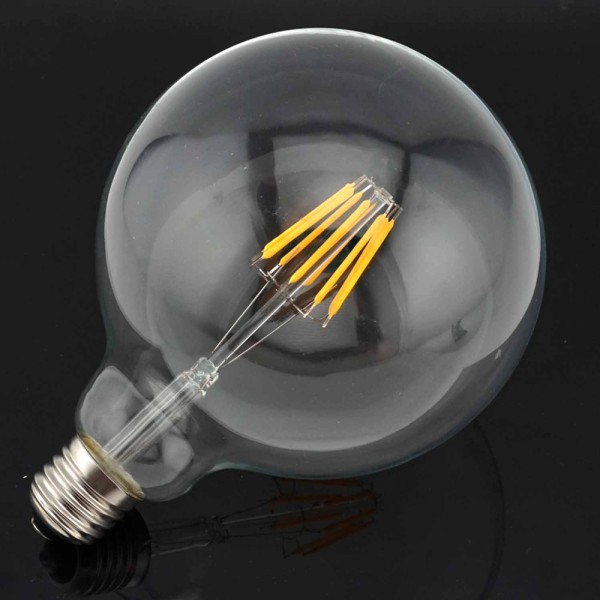 G125 LED FILAMENT LAMP CLEAR GLASS-6WATTS-WARM WHITE-E27