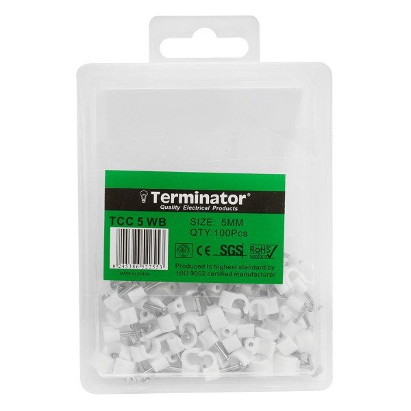 CABLE CLIPS 5MM 100PCS