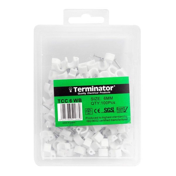 CABLE CLIPS 6MM 100PCS