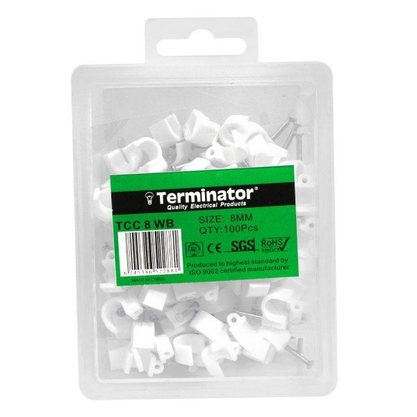 CABLE CLIPS 8MM 100PCS