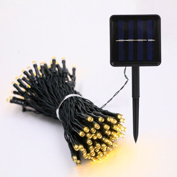 SOLAR LED DECORATIVE STRING LIGHTS-10M-100LEDS-WARM WHITE