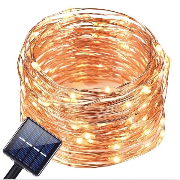 SOLAR MICRO LED DECORATIVE STRING LIGHTS-20M-200LEDS-WARM WHITE