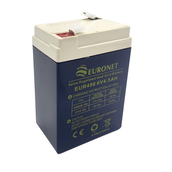 EURONET VALVE REGULATED LEAD ACID BATTERY 6V-4.5AH