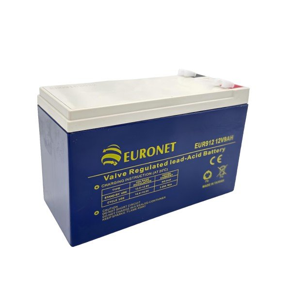 EURONET VALVE REGULATED LEAD ACID BATTERY 12V-9AH