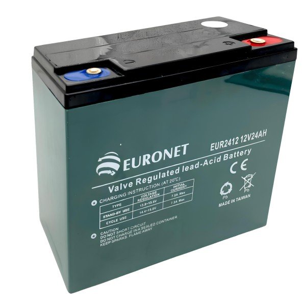 EURONET VALVE REGULATED LEAD-ACID BATTERY 12V-24AH