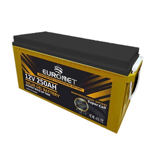 EURONET SEALED RECHARGEABLE GEL-TECH BATTERY-12V 250AH