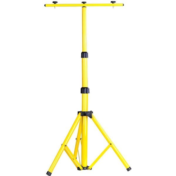 2M ADJUSTABLE DOUBLE HEAD FLOOD LIGHT TRIPOD STAND-YELLOW