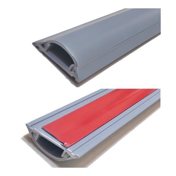 PVC FLOOR TRUNKING WITH SELF ADHESIVE STICKER-GREY-35MMX10MMX2M