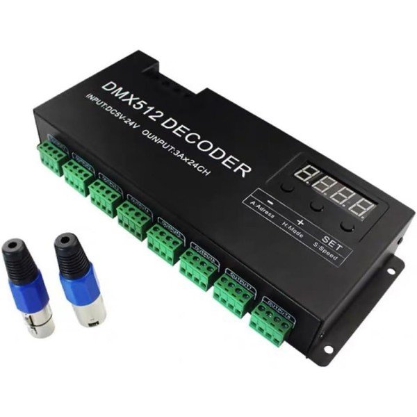 24CH DMX512 RGB LED DIGITAL DISPLAY DECODER