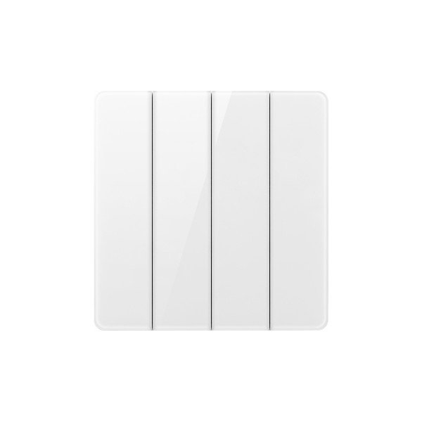 4 GANG 2 WAY PLATE SWITCH-GLASS WHITE