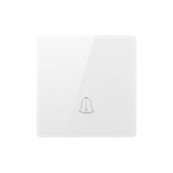 DOORBELL SWITCH-GLASS WHITE