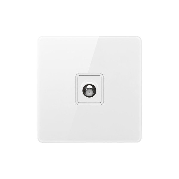 SATELLITE SOCKET-GLASS WHITE