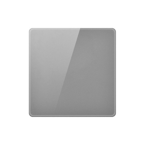 BLANK PLATE 3x3-GLASS GRAY