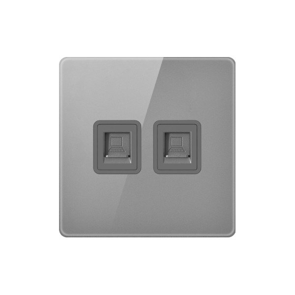 DOUBLE DATA SOCKET-GLASS GRAY