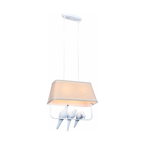 BIRD PENDANT LAMP THREE HEAD WHITE-E27