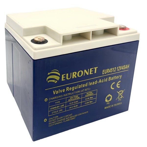 EURONET VALVE RAGULATED LEAD ACID BATTERY 12V-45AH