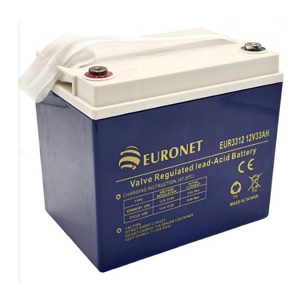 EURONET VALVE REGULATED LEAD ACID BATTERY 12V-33AH