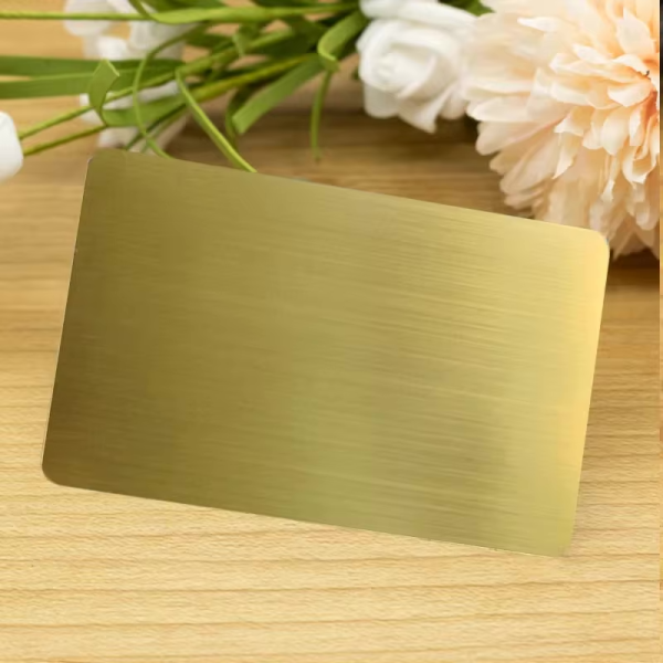 2Pcs NFC Metal Business Cards Gold