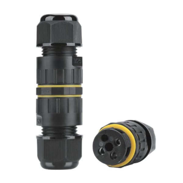 2-WAY IP68 WATERPROOF CONNECTOR 3-PIN STRAIGHT TYPE