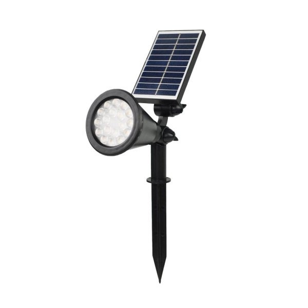 LED SOLAR GARDEN SPIKE LIGHT-12LED-WARM WHITE