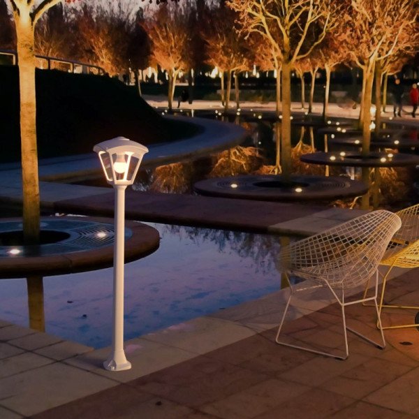 Fumagalli "Giaffa Roby" Post Lantern 94.5CM E27 IP55 White
