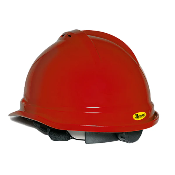 VRH-001 ABS SAFETY HELMET (WITH VENTILATION) - RED