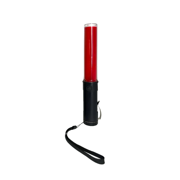 TRAFFIC BATON LIGHT WITH BATTERY MAGNETIC 27CM - RED