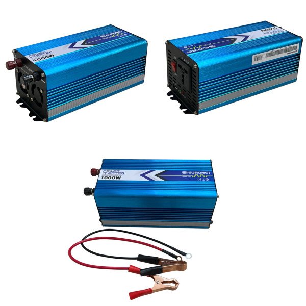 EURONET POWER INVERTER-1000W-DC12V/24V TO AC220V
