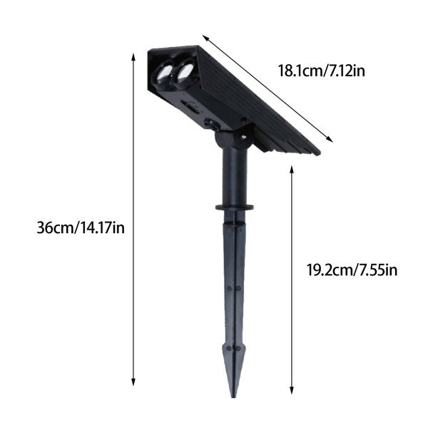 Solar Garden Spike Light with Adjustable Beam Angle Warm white